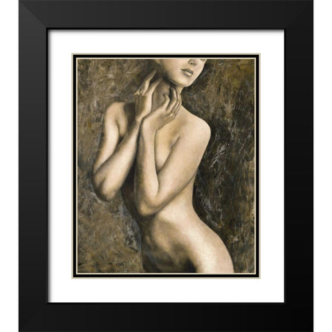 Femminilita II Black Modern Wood Framed Art Print with Double Matting by Mariani, Giorgio