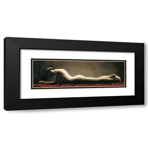 Quiete Black Modern Wood Framed Art Print with Double Matting by Mariani, Giorgio