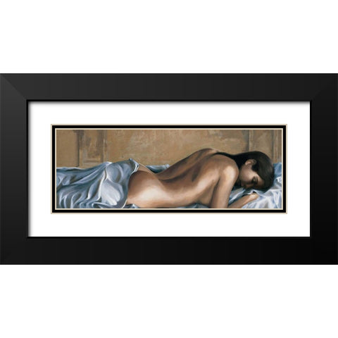 Tenerezza Black Modern Wood Framed Art Print with Double Matting by Mariani, Giorgio