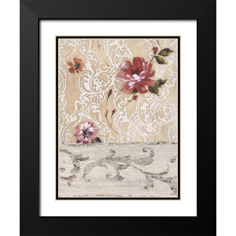 Panneau Neoclassique II Black Modern Wood Framed Art Print with Double Matting by Simon, Helene