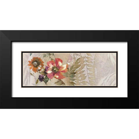 Florilege II Black Modern Wood Framed Art Print with Double Matting by Simon, Helene