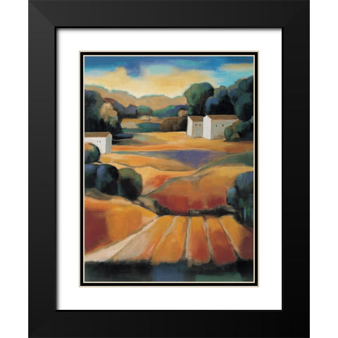 Montecito II Black Modern Wood Framed Art Print with Double Matting by Clarke, Janine