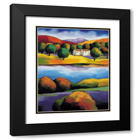 Ojai Morning II Black Modern Wood Framed Art Print with Double Matting by Clarke, Janine