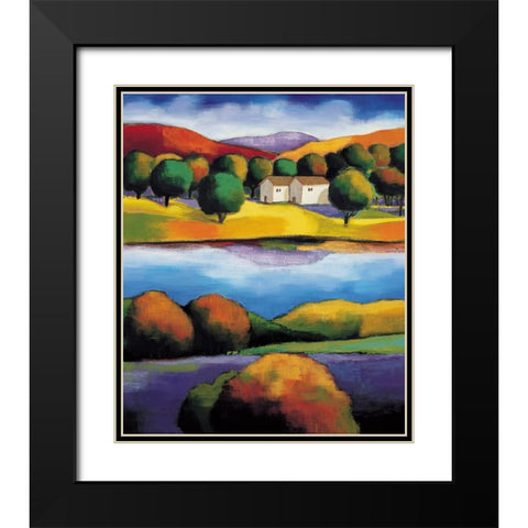 Ojai Morning II Black Modern Wood Framed Art Print with Double Matting by Clarke, Janine