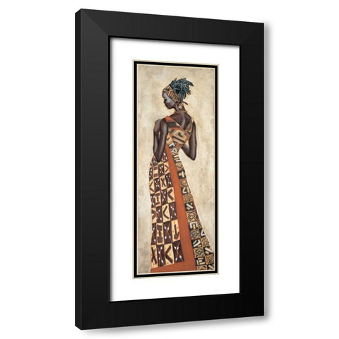 Femme Africaine II Black Modern Wood Framed Art Print with Double Matting by Leconte, Jacques