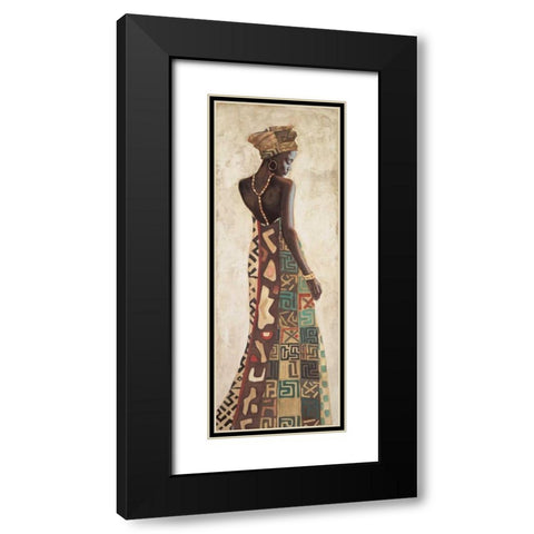 Femme Africaine III Black Modern Wood Framed Art Print with Double Matting by Leconte, Jacques