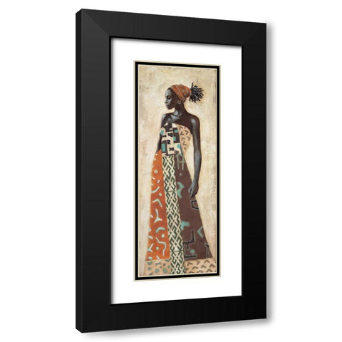 Femme Africaine IV Black Modern Wood Framed Art Print with Double Matting by Leconte, Jacques