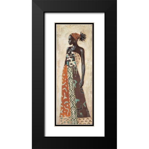 Femme Africaine IV Black Modern Wood Framed Art Print with Double Matting by Leconte, Jacques