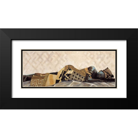 Femme Africaine VI Black Modern Wood Framed Art Print with Double Matting by Leconte, Jacques