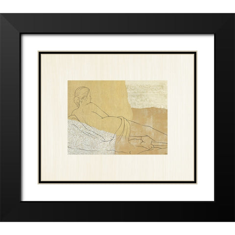 The Female Figure III Black Modern Wood Framed Art Print with Double Matting by Robbins, Jason