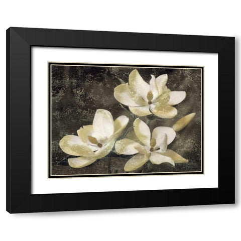 The Magnolia Tree Black Modern Wood Framed Art Print with Double Matting by Seba, John