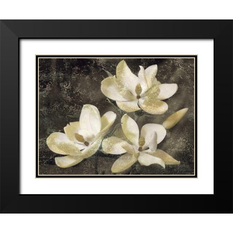 The Magnolia Tree Black Modern Wood Framed Art Print with Double Matting by Seba, John
