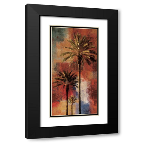 Mustique II Black Modern Wood Framed Art Print with Double Matting by Seba, John