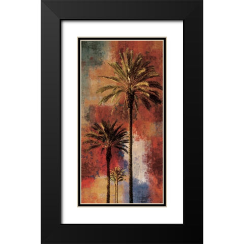 Mustique II Black Modern Wood Framed Art Print with Double Matting by Seba, John