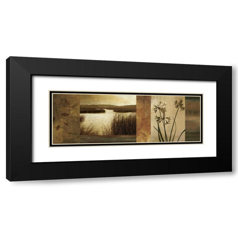 Laguna I Black Modern Wood Framed Art Print with Double Matting by Seba, John