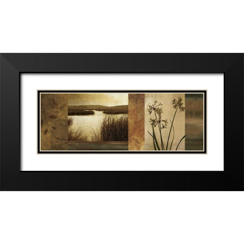 Laguna I Black Modern Wood Framed Art Print with Double Matting by Seba, John
