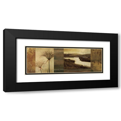 Laguna II Black Modern Wood Framed Art Print with Double Matting by Seba, John