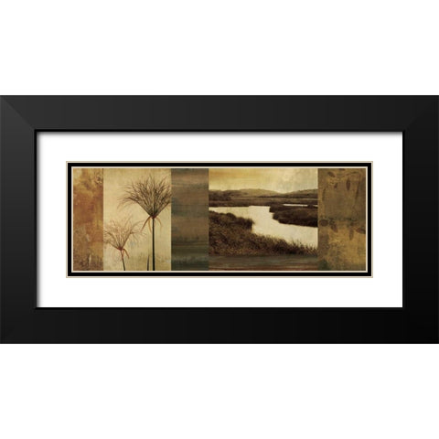 Laguna II Black Modern Wood Framed Art Print with Double Matting by Seba, John