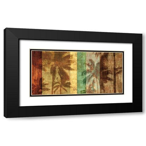 Palm Shadows II Black Modern Wood Framed Art Print with Double Matting by Seba, John