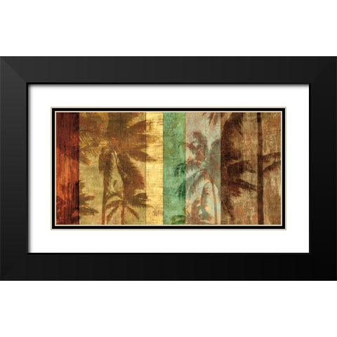 Palm Shadows II Black Modern Wood Framed Art Print with Double Matting by Seba, John