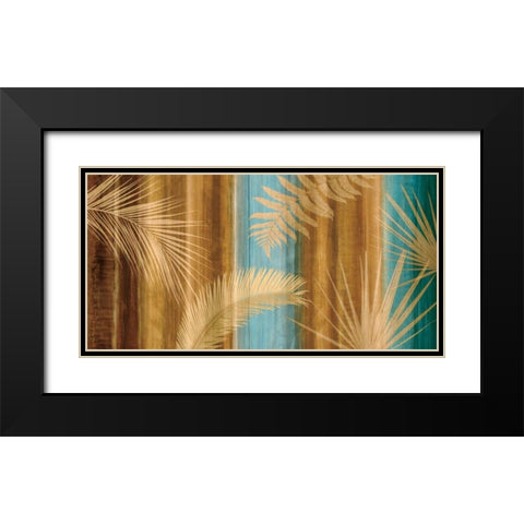 Caribbean Palms Black Modern Wood Framed Art Print with Double Matting by Seba, John