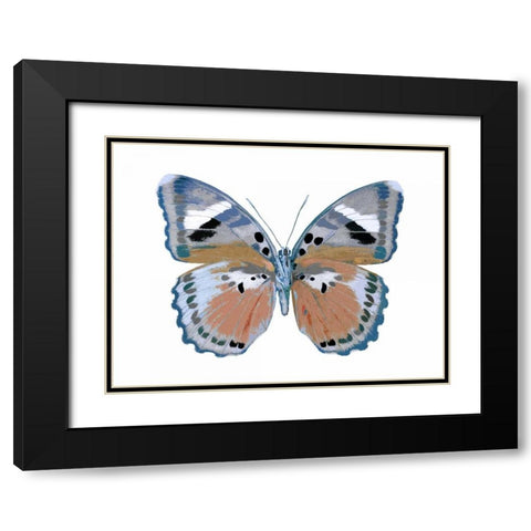 Butterfly in Pink II Black Modern Wood Framed Art Print with Double Matting by Bosco, Julia