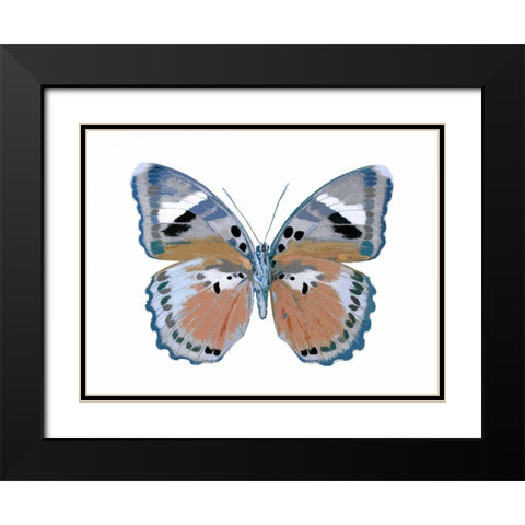 Butterfly in Pink II Black Modern Wood Framed Art Print with Double Matting by Bosco, Julia