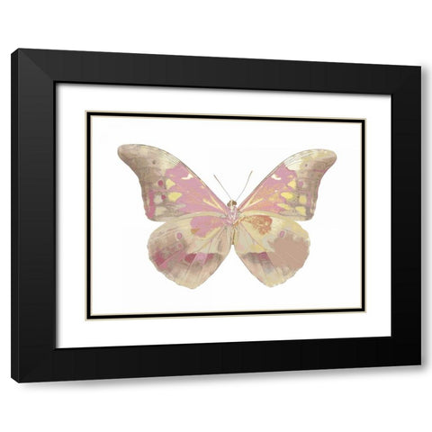 Butterfly in Teal I Black Modern Wood Framed Art Print with Double Matting by Bosco, Julia