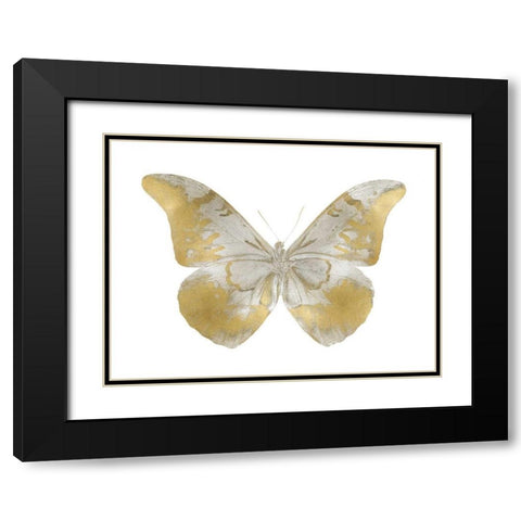Butterfly in Teal II Black Modern Wood Framed Art Print with Double Matting by Bosco, Julia