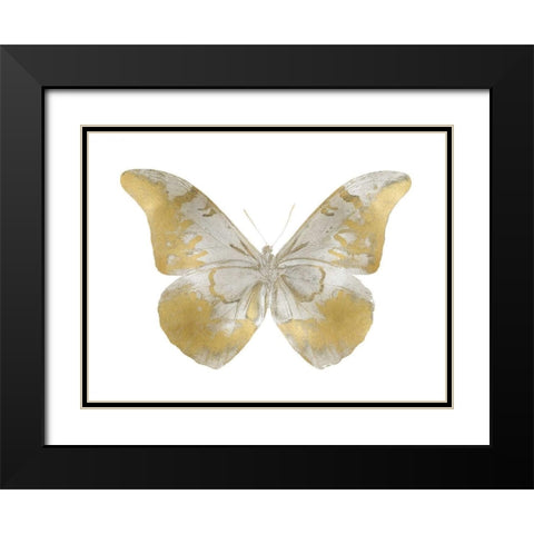 Butterfly in Teal II Black Modern Wood Framed Art Print with Double Matting by Bosco, Julia