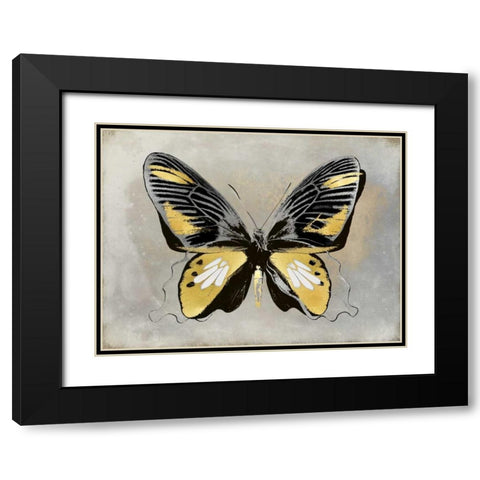 Butterfly Study III Black Modern Wood Framed Art Print with Double Matting by Bosco, Julia
