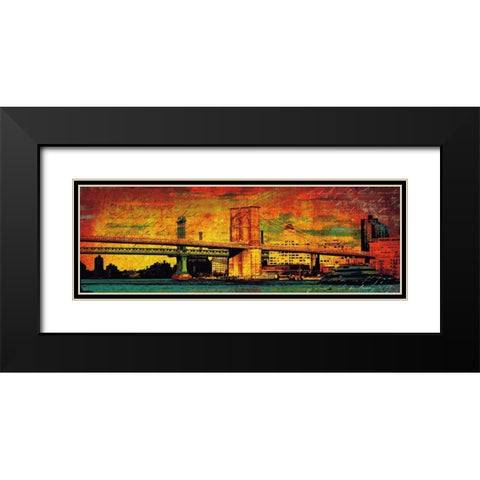 New York Memories Black Modern Wood Framed Art Print with Double Matting by Casey, Julia