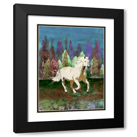 Angel Black Modern Wood Framed Art Print with Double Matting by McGee, Jenny