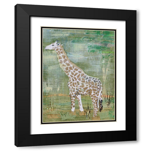 Majestic Giraffe Black Modern Wood Framed Art Print with Double Matting by McGee, Jenny