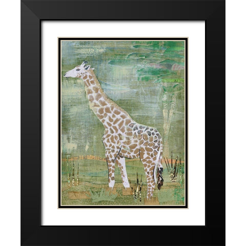 Majestic Giraffe Black Modern Wood Framed Art Print with Double Matting by McGee, Jenny