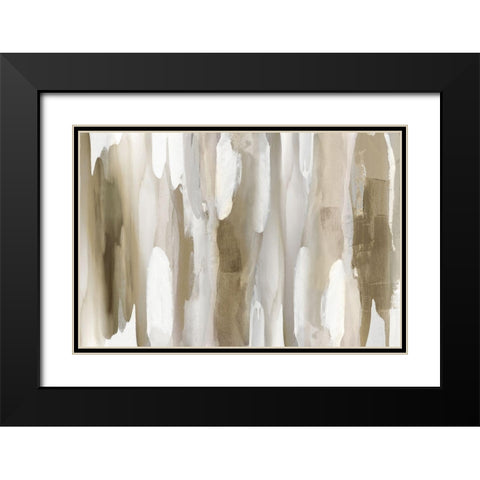 Echoes Black Modern Wood Framed Art Print with Double Matting by Hanson, Jackie