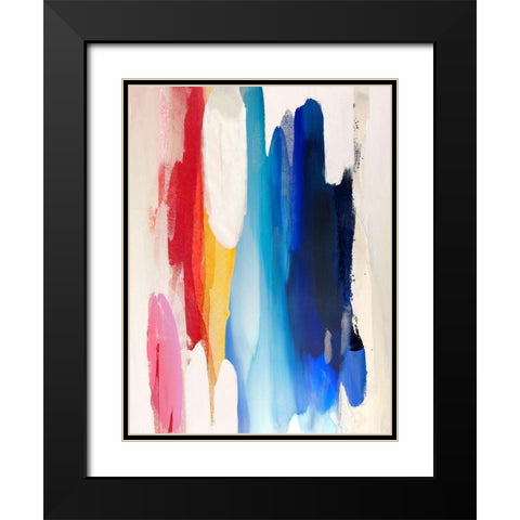 Lively I Black Modern Wood Framed Art Print with Double Matting by Hanson, Jackie