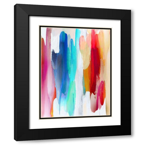 Lively II Black Modern Wood Framed Art Print with Double Matting by Hanson, Jackie