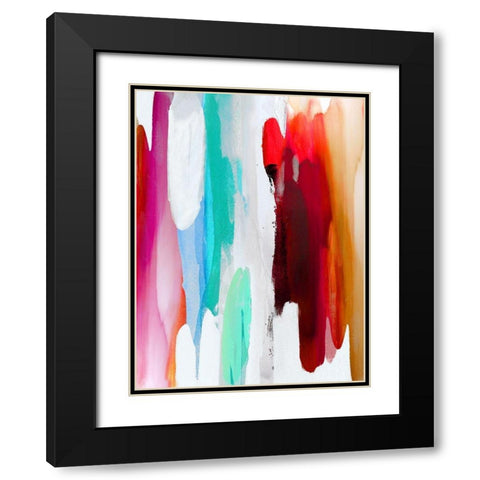 Lively III Black Modern Wood Framed Art Print with Double Matting by Hanson, Jackie