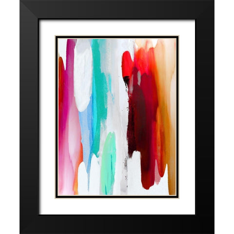 Lively III Black Modern Wood Framed Art Print with Double Matting by Hanson, Jackie