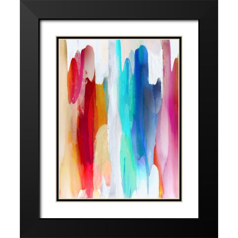 Lively IV Black Modern Wood Framed Art Print with Double Matting by Hanson, Jackie