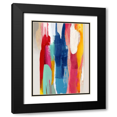 Lively V Black Modern Wood Framed Art Print with Double Matting by Hanson, Jackie