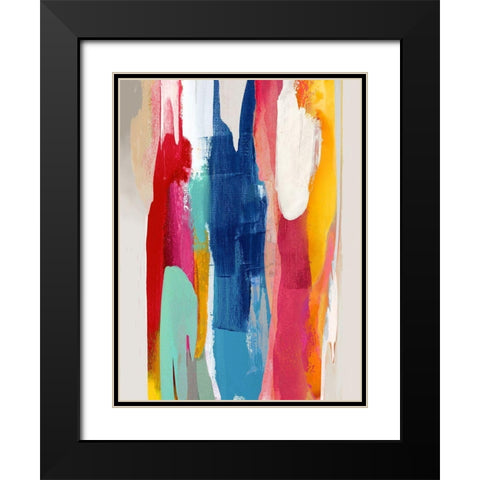 Lively V Black Modern Wood Framed Art Print with Double Matting by Hanson, Jackie
