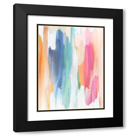 Vivacious I Black Modern Wood Framed Art Print with Double Matting by Hanson, Jackie