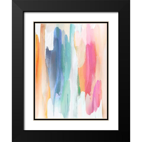 Vivacious I Black Modern Wood Framed Art Print with Double Matting by Hanson, Jackie