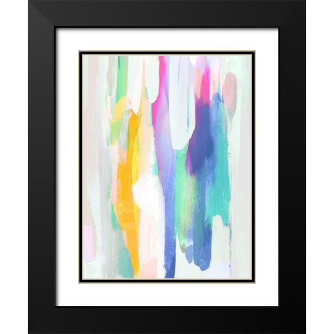 Vivacious II Black Modern Wood Framed Art Print with Double Matting by Hanson, Jackie
