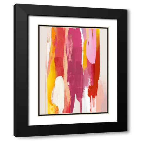 Vivacious III Black Modern Wood Framed Art Print with Double Matting by Hanson, Jackie