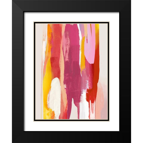 Vivacious III Black Modern Wood Framed Art Print with Double Matting by Hanson, Jackie