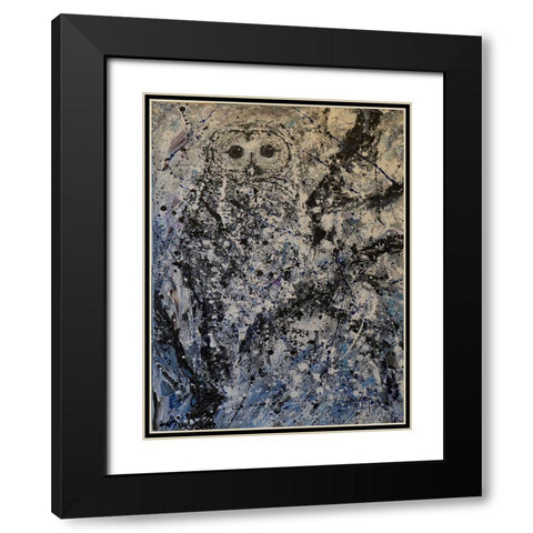 Owl I Black Modern Wood Framed Art Print with Double Matting by Foster, Joseph Marshal