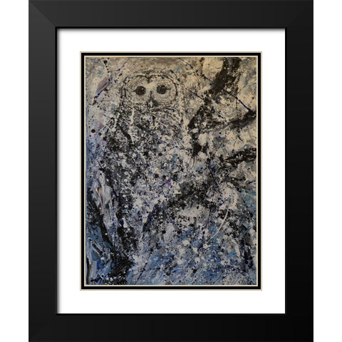 Owl I Black Modern Wood Framed Art Print with Double Matting by Foster, Joseph Marshal